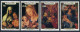 Aitutaki 400-403, 404 Ad Sheet, MNH. Mi 593-596,Bl.66. Christmas 1986. Rembrandt - Aitutaki