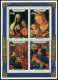 Aitutaki 400-403, 404 Ad Sheet, MNH. Mi 593-596,Bl.66. Christmas 1986. Rembrandt - Aitutaki