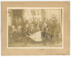 PHOTO ORIGINALE Conscrits An 1924 Trompette Nain Devant Café à Identifier CH. BRION Photographe De VALENCIENNES 59 NORD - Plaatsen