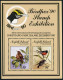 Norfolk 497-499,500,MNH. Mi 490-492,Bl.13. Birdpex-1990 Stamp Exhibition,Robins. - Isola Norfolk