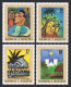 Samoa 539-542,542a, MNH. Michel 442-445, Bl.24. Christmas 1980. Local Artists. - Samoa (Staat)