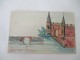 CHATEAU FORT CARTE DESSIN DECOR FAIT AVECDES TIMBRES DECOUPES - Briefmarken (Abbildungen)