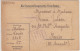 Carte Allemande En Franchise Pour Prisonnier Français, Camp De QUEDLIMBURG (Saxe Anhalt) écrite 20.12.17 - Guerre De 1914-18