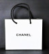 SAC OU SACHET CHANEL  PAPIER BLANC CHANEL NOIR  14 Cm  X 12  Cm - Materiale Di Profumeria