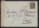 FRANCE - Lettre BÉTHUME / PARIS Contrôlée Par L'Autorité Militaire 1918 - Cachet De Facteur. - 1903-60 Sower - Ligned