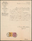 N°46 Et 50 Sur Manuscrit "Ministère Des Chemin De Fer, Poste Et Télégraphe" > Percepteur Des Postes à Philippeville. - 1884-1891 Leopold II