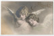 Très Belle Carte Fantaisie -  JOYEUX NOEL - CPA - 2 Enfants Avec Ailes D'anges Et Ajout De Points Blancs - 1910 - Angels
