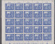 25 Timbres Feuille Entière  Année  1947    Mi 966, Gestempelt, Leipziger  Messe Deutsche Post - Postfris