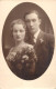 Souvenir Photo Postcard Elegant Couple Flowers Coiffure - Fotografie