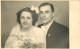 Souvenir Photo Postcard Wedding Bride Groom 1945 - Hochzeiten