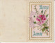 BONNE ANNEE -  Carte Double - Fleurs - Muguet - Rose  PRIX FIXE - Brodées