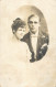 Souvenir Photo Postcard Wedding Bride Groom Coiffure - Noces