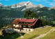 72824203 Garmisch-Partenkirchen Berggasthof Eckbauer Blick Auf Alpspitze Zugspit - Garmisch-Partenkirchen