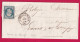 N°14 PC2374 CURSIVE 50 PANCEY HAUTE MARNE TYPE 15 JOINVILLE SUR MARNE INDICE 23 POUR BOLOGNE LETTRE - 1849-1876: Klassik