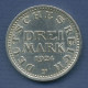 Dt. Reich Weimar 3 Mark Kursmünze 1924 A, J 312 Ss-vz (m6556) - 3 Marcos & 3 Reichsmark