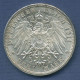 Württemberg 3 Mark 1911 F Silberhochzeit Wilhelm U. Charl., J 177 Vz/st (m6552) - 2, 3 & 5 Mark Silver