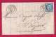 N°60 CAD TYPE 17 MIRECOURT VOSGES POUR BEZIERS HERAULT LETTRE - 1849-1876: Période Classique