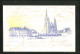 Lithographie Ulm /Donau, Münster Von Osten  - Ulm