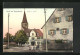 Goldfenster-AK Ergersheim, Kirche Und Schule Mit Leuchtenden Fenstern  - Sonstige & Ohne Zuordnung