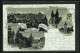 Mondschein-Lithographie Oberer Markt Mit St. Gumbertus Kirche, Herriederthor, St. Johanniskirche, Platen Denkmal  - Autres & Non Classés