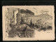 Artista-Cartolina Napoli, Pallonetto Santa Lucia, Panorama Mit Vesuv  - Napoli (Naples)