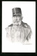 Künstler-AK Kaiser Franz Josef I. Von Österreich In Uniform Mit Schirmmütze  - Royal Families
