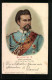 Lithographie König Ludwig II. In Prächtiger Uniform Mit Orden Und Schärpe  - Royal Families
