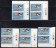 (Right & Left T/L 5 Pairs), India MNH 1981, Pair Traffic Light, Palestinian Solidarity , Palestine Flag, Cond Stains - Unused Stamps