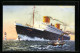Künstler-AK Passagierschiff Zweischrauben-Turbinen-Schnelldampfer Bremen An Einer Hafeneinfahrt, Leuchtturm  - Dampfer