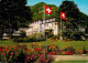 13719457 Bad Ragaz Ragatz Hotel Quellenhof Parkanlagen Schweizer Flagge  - Other & Unclassified