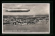 AK Friedrichshafen A. B., Luftschiff Graf Zeppelin, Fliegeraufnahme  - Airships