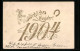 AK Glückliches Neujahr 1904 Mit Hufeisen  - Altri & Non Classificati