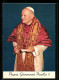 AK Papst Johannes Paul II. Im Rot-weissen Ornat  - Papi