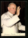 AK Papst Johannes Paul II. Hebt Die Hand  - Popes