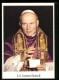 AK Papst Johannes Paul II. Mit Zettel In Der Hand  - Papas