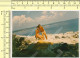 REAL PHOTO Couple On Beach Bikini Woman Shirtless Man Maillot De Bain Femme Et Homme Sur Plage SNAPSHOT - Personnes Anonymes