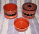 Newer Burma  Regular 3-piece Hand-painted, Hand Etched Betel Box Intricate Work Ca 1970 - Art Asiatique