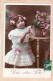 38807  / ⭐ POUR VOTRE FÊTE Fillette Endimanchée 1909 à Alice DELACROIX De Pantin - Photo-Bromure - Altri & Non Classificati