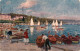 13301977 Ouchy Le Port Lac Leman Hafen Genfersee Kuenstlerkarte Ouchy - Autres & Non Classés