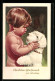 AK Kleines Mädchen Mit Einem Kleinen Weissen Terrier  - Hunde