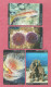 Turkey- Turk Telecom- Turkish Sea Life- Used Pre Paid Phone Cards By 50 & 100 Units- Lot Of Four Cards- - Turquie