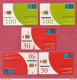 Turkey- Turk Telekom- Turkish Sea Life- Prepaid Phone Card Used By 50 & 100 Units- Lot Of Five Cards. - Turquie