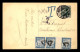 CARTE TAXEE - 3 TIMBRES TAXE A 5 CENTIMES SUR CARTE D'ALLEMAGNE ENVOYEE A PARIS  - 1859-1959 Briefe & Dokumente