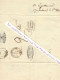 Delcampe - 1841 ENTETE  LTHOGRAPHIE JUSTICE Edm. Laplanche SIGN. Maçonnique St Jean De Losne Cote D’Or EXPERTISE CONTENTIEUX - 1800 – 1899