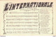 L'INTERNATIONALE  PARTITION AVEC PAROLES ET MUSIQUE - Musique Et Musiciens