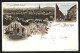 Lithographie Bern, Panorama De La Ville, La Grande Rue, La Fontaine De L`Ogre  - Bern