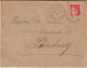 1936 - ALSACE - CACHET AMBULANT STRASBOURG à SAALES (IND 7) ENVELOPPE => STRASBOURG - Bahnpost