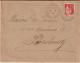 1936 - ALSACE - CACHET AMBULANT STRASBOURG à SAALES (IND 7) ENVELOPPE => STRASBOURG - Railway Post