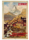 12964977 Zermatt VS Repro Plakat Visp-Zermatt-Bahn Gornergrat Von 1898 A. Reckzi - Sonstige & Ohne Zuordnung