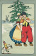 PINOT SIGNED 1910s POSTCARD - DUTH BOY & GIRL & MILL & HORSE TOY - EDIT ARS NOVA - 480 (5738) - Altri & Non Classificati